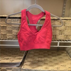 Hot pink sports bra